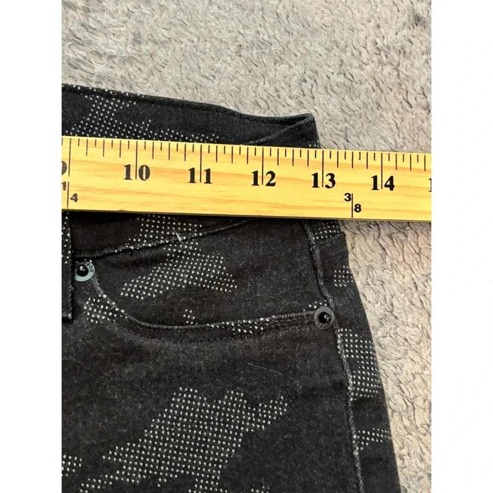 Hudson Jeans Womens 26 Black Gray Camo Skinny Ankle Casual Stretch Denim
